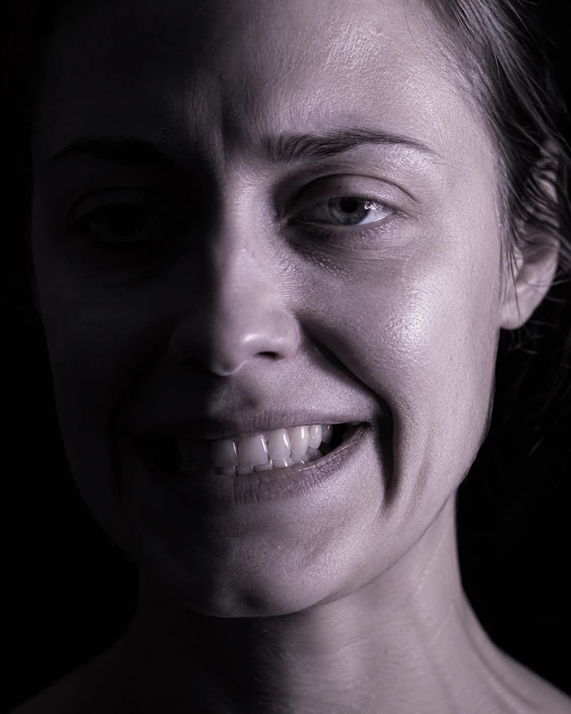 nervous smile